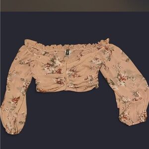 Windsor Pink Floral Smocked Top